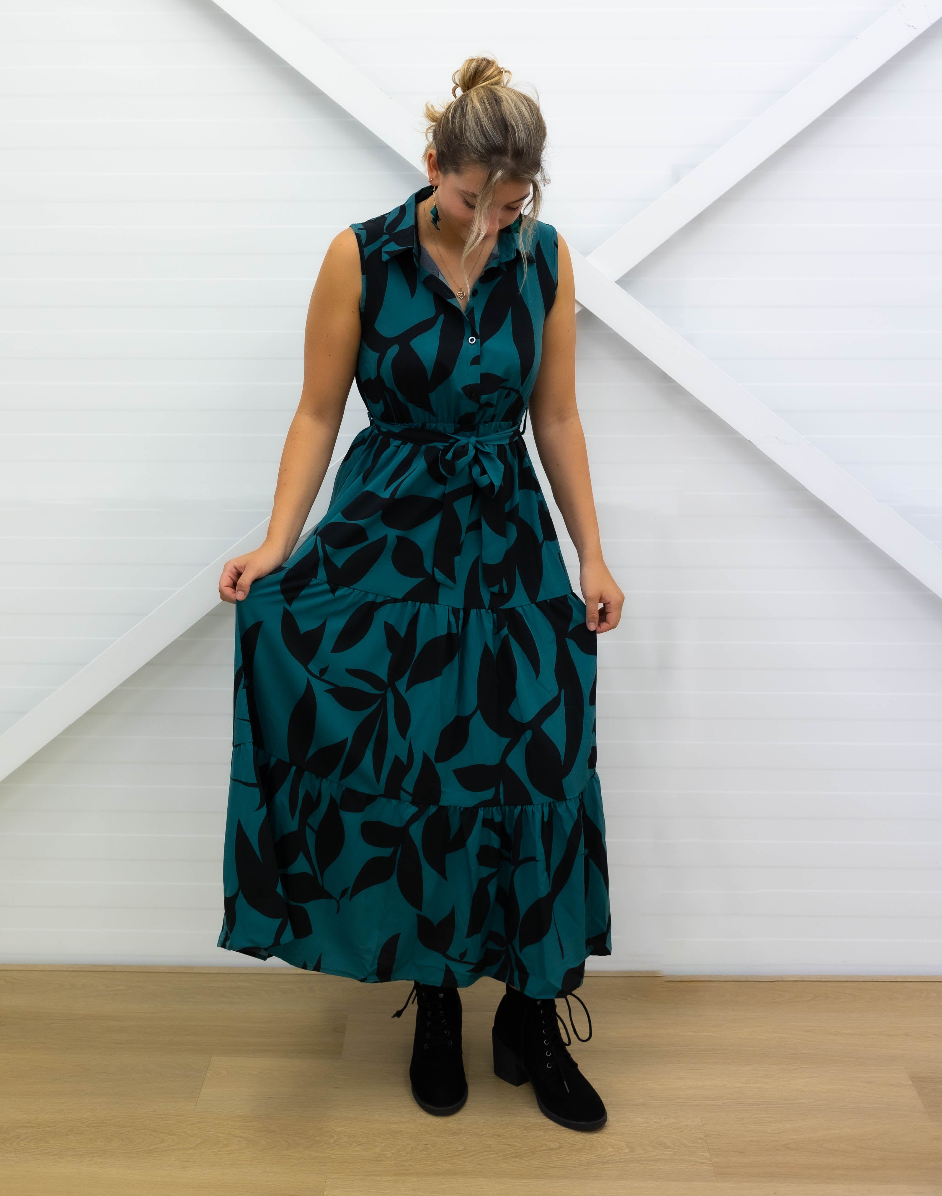 MAXI DRESS - Sleeveless - Green