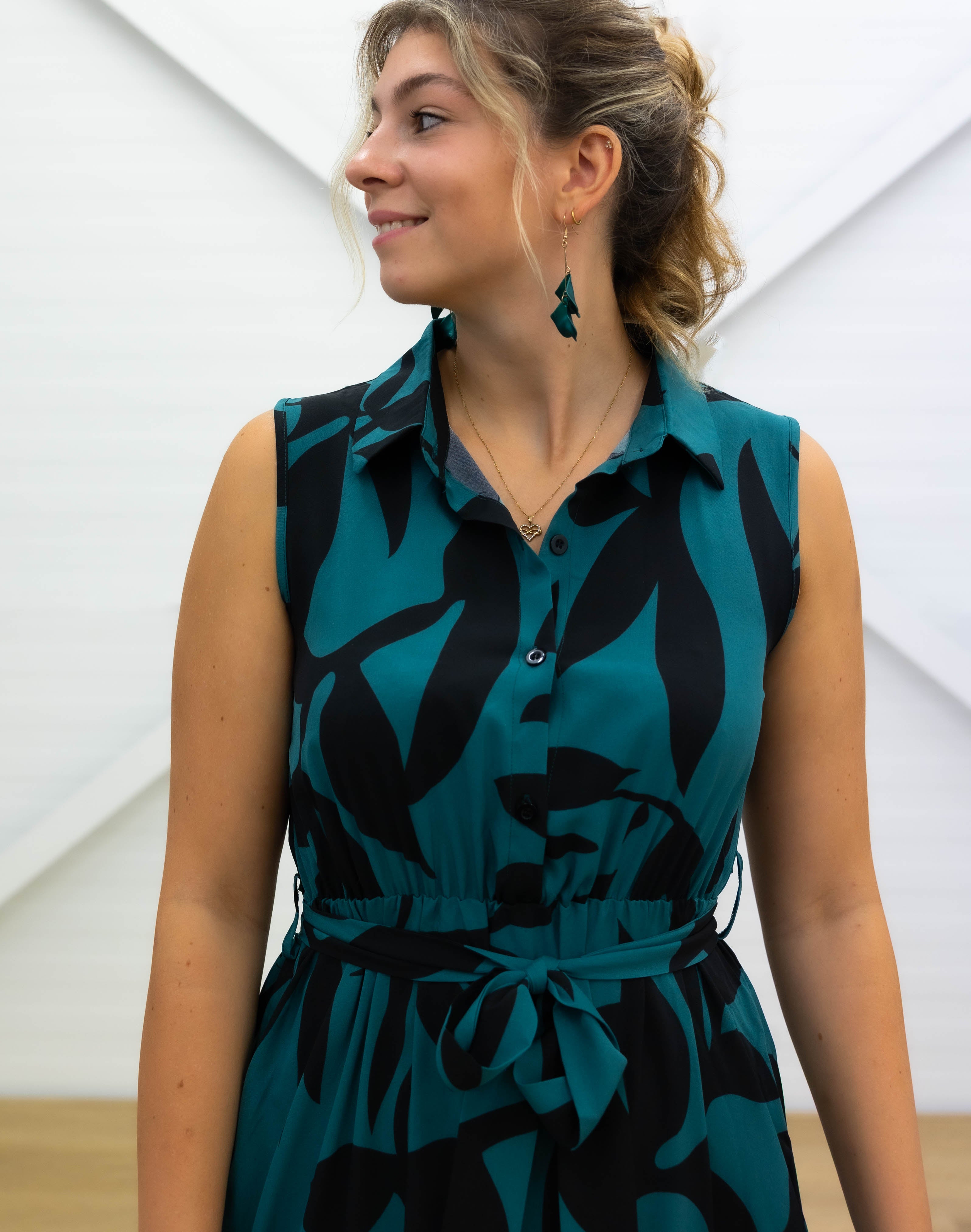MAXI DRESS - Sleeveless - Green