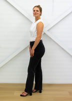 TOP - Draped Neckline - White